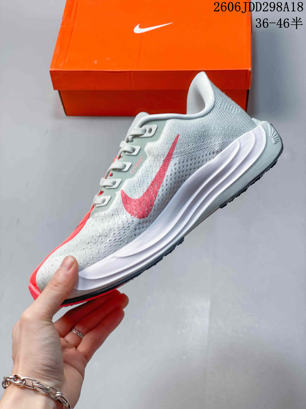 Nike ReactX Pegasus Plus Next Nature Running Sneakers Grey/Red