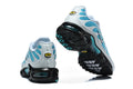 Nike Air Max Plus White and Aqua Sneakers