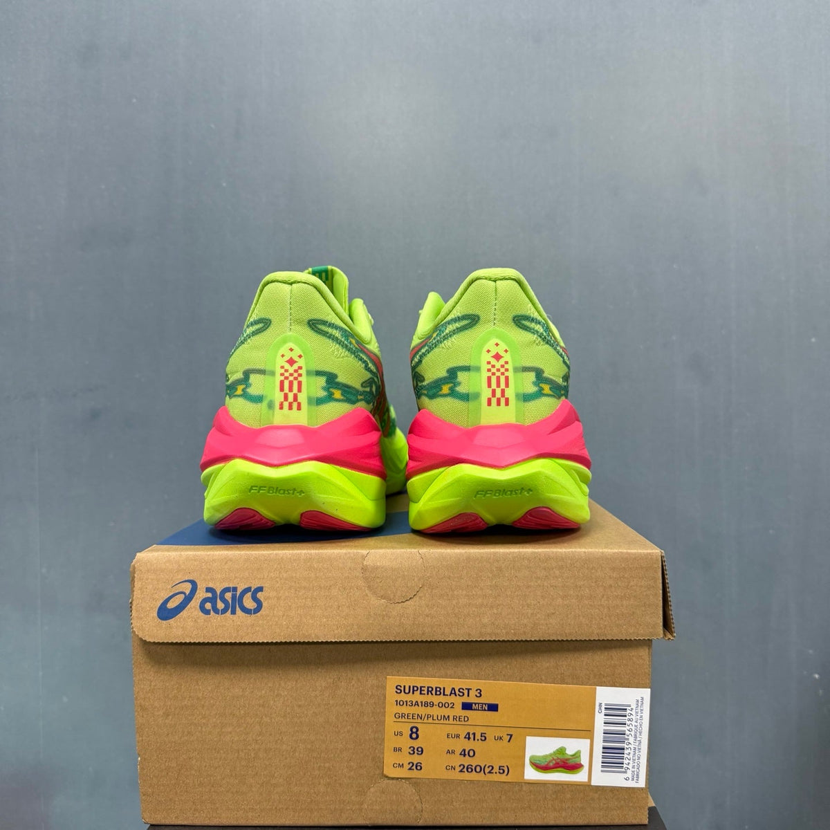 ASICS Superblast 3 Running Shoes Green Plum Red 1013A189-002