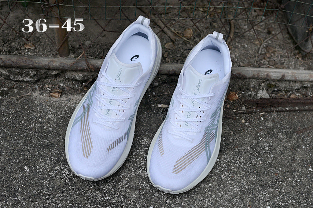 ASICS White and Gray Running Shoes