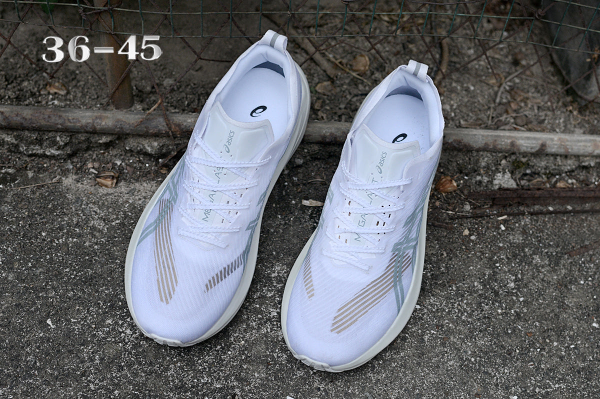ASICS White and Gray Running Shoes