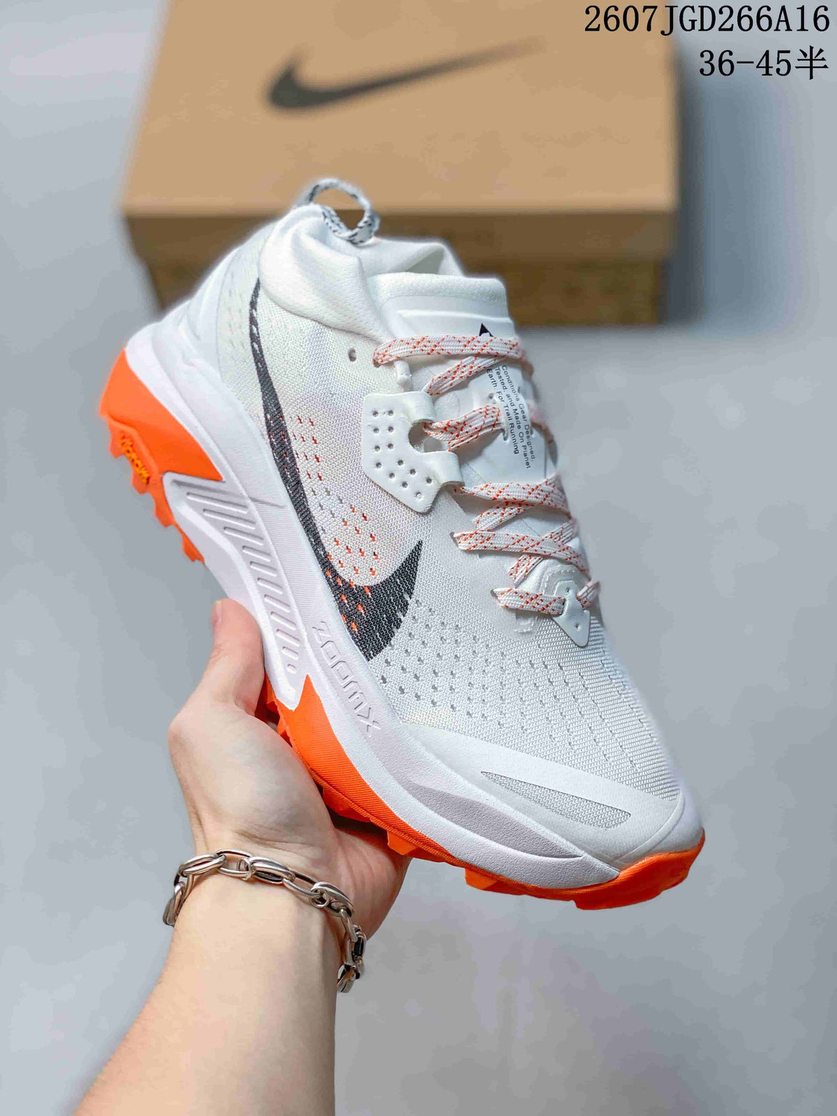 Nike ACG Zegama Trail Running Shoes White Orange