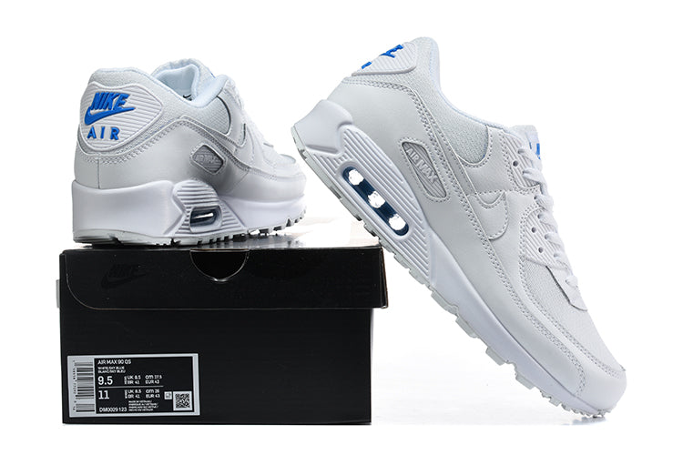 Nike Air Max 90 Sneakers in White and Blue