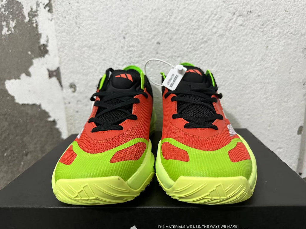adidas Adizero Basketball Shoes Black Orange Lime