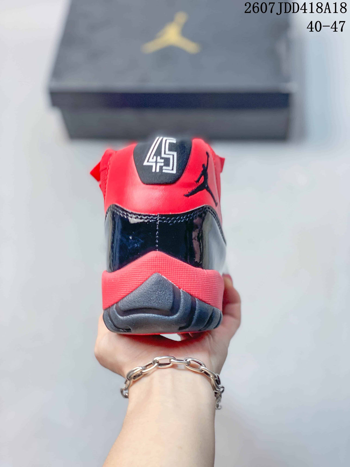 Jordan Air Jordan 11 Retro High-Top Sneakers Black Red 2607JDD418A18