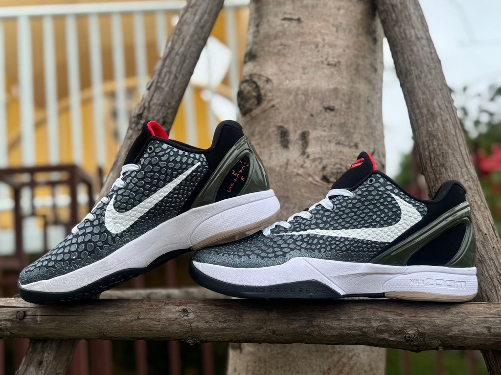 Nike Kobe 6 Basketball Shoes Black White Red