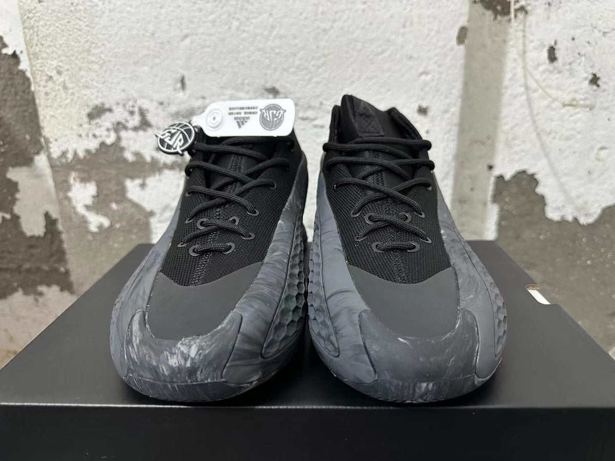 Black High-Top Basketball Sneakers with Textured Side Panels
