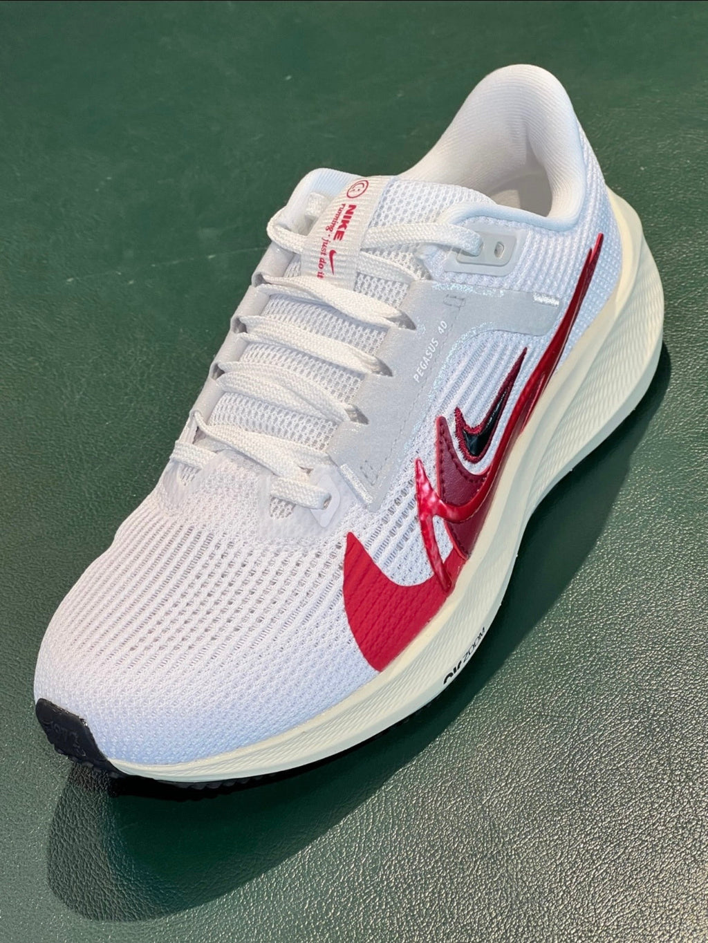 Nike Pegasus 40 PRM White Red Running Shoes FB7703-100