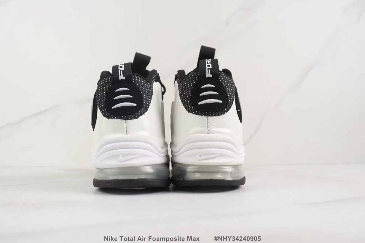 Nike Total Air Foamposite Max White and Black Sneakers