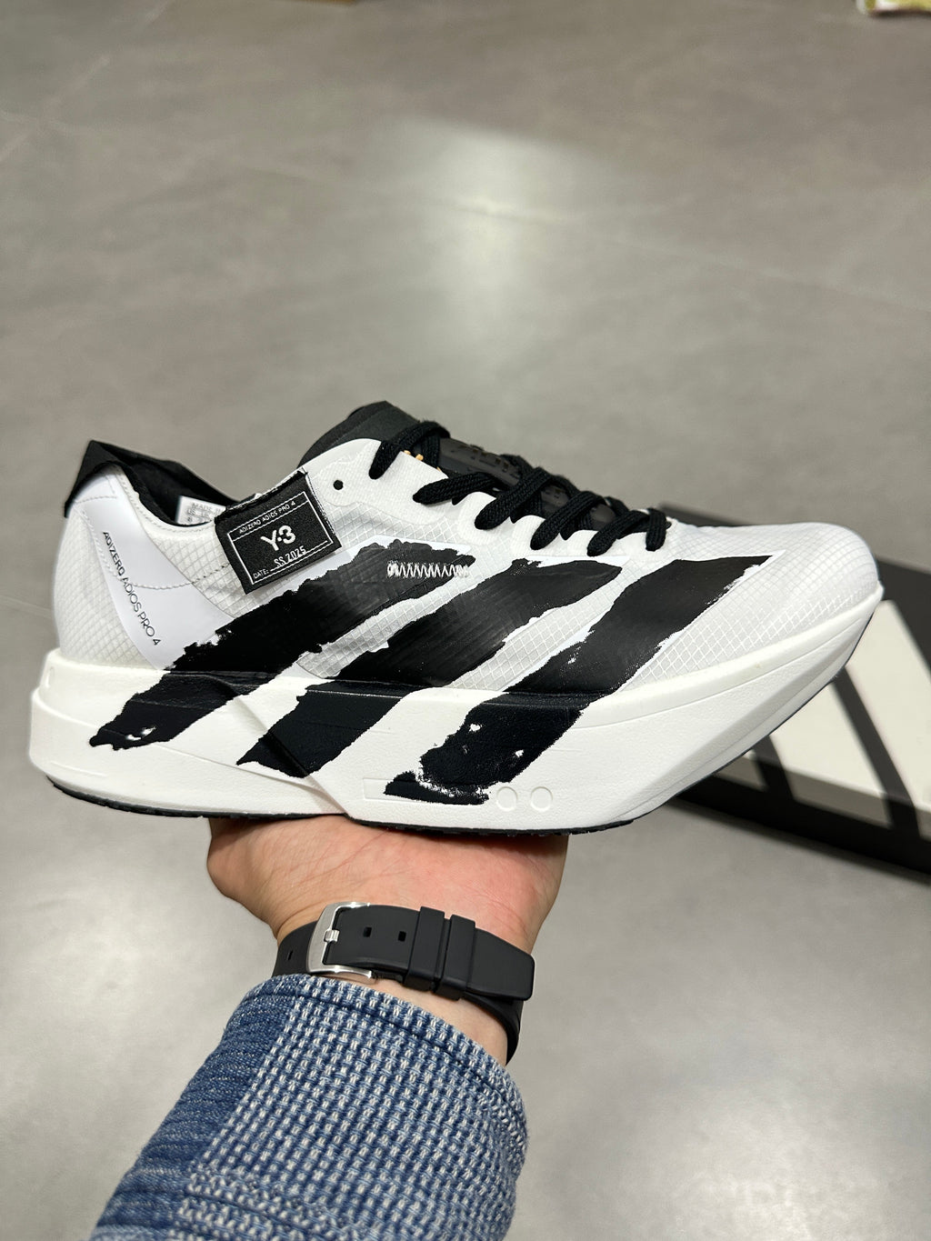 adidas Y-3 Adizero Running Shoes White Black JR6658