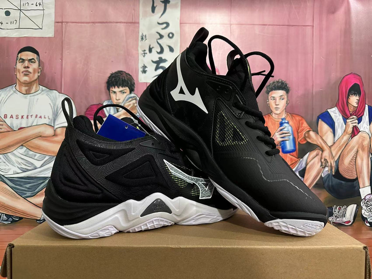 Mizuno Wave Momentum 3 Volleyball Shoes, Black/White