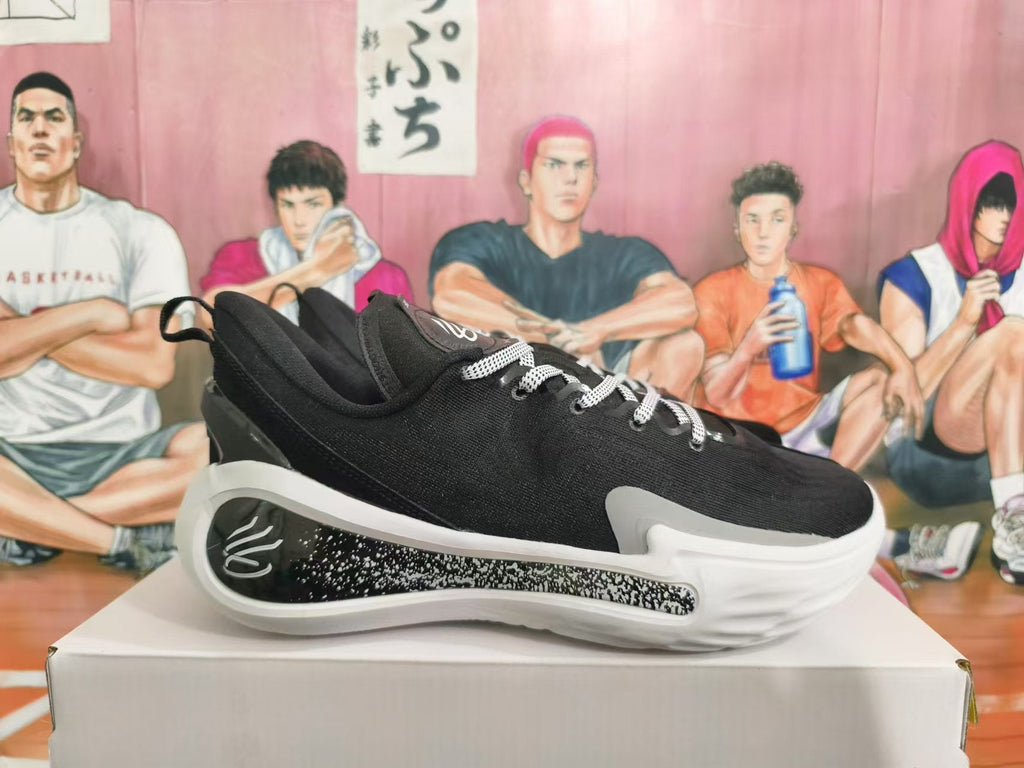 Basketball Sneakers Black White Gray Low-Top