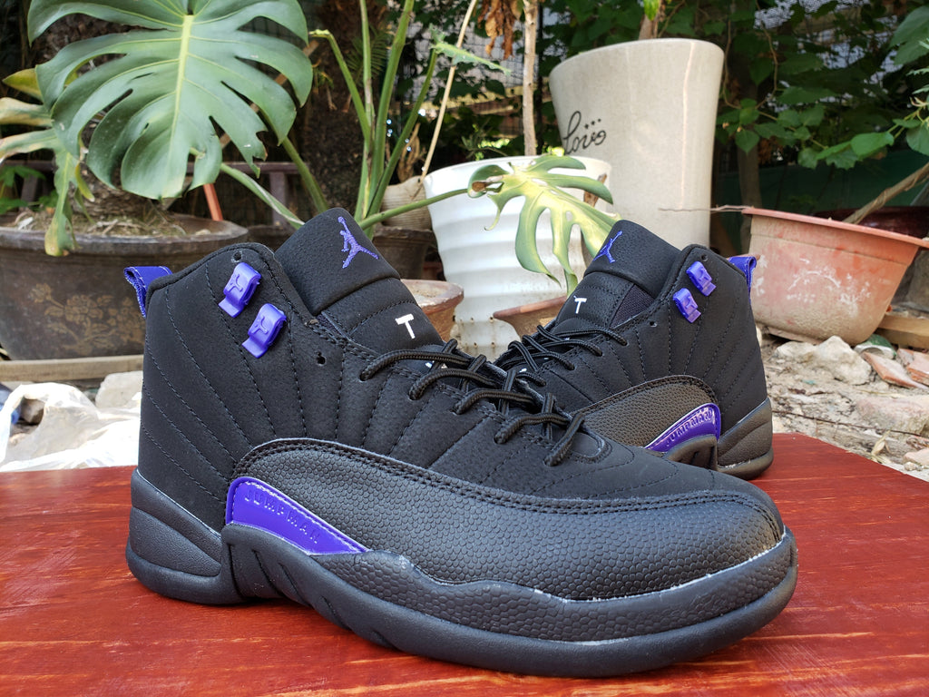 Air Jordan 12 High-Top Sneakers in Red/Black or Black/Purple