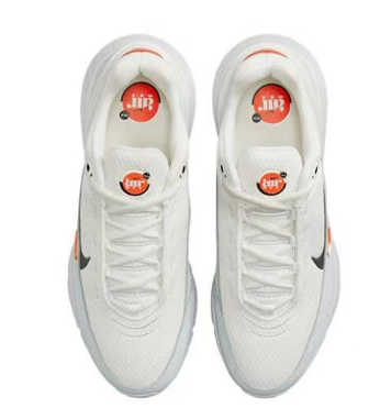 Nike Air Max 270-Style Sneakers in White and Orange