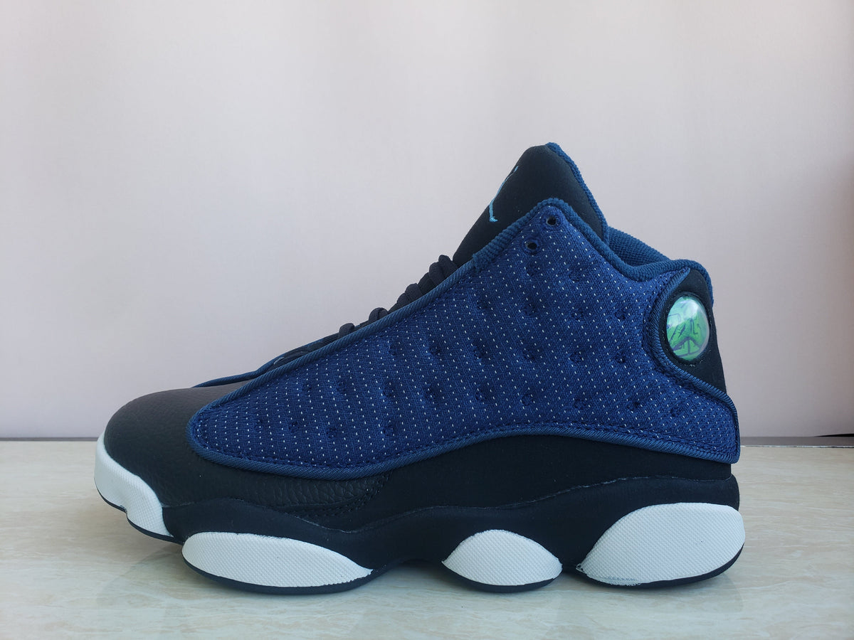 Air Jordan 13 Black Deep Blue Reflective Sneakers
