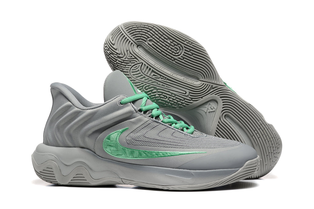 Nike 885-8 Gray Green Basketball Sneakers