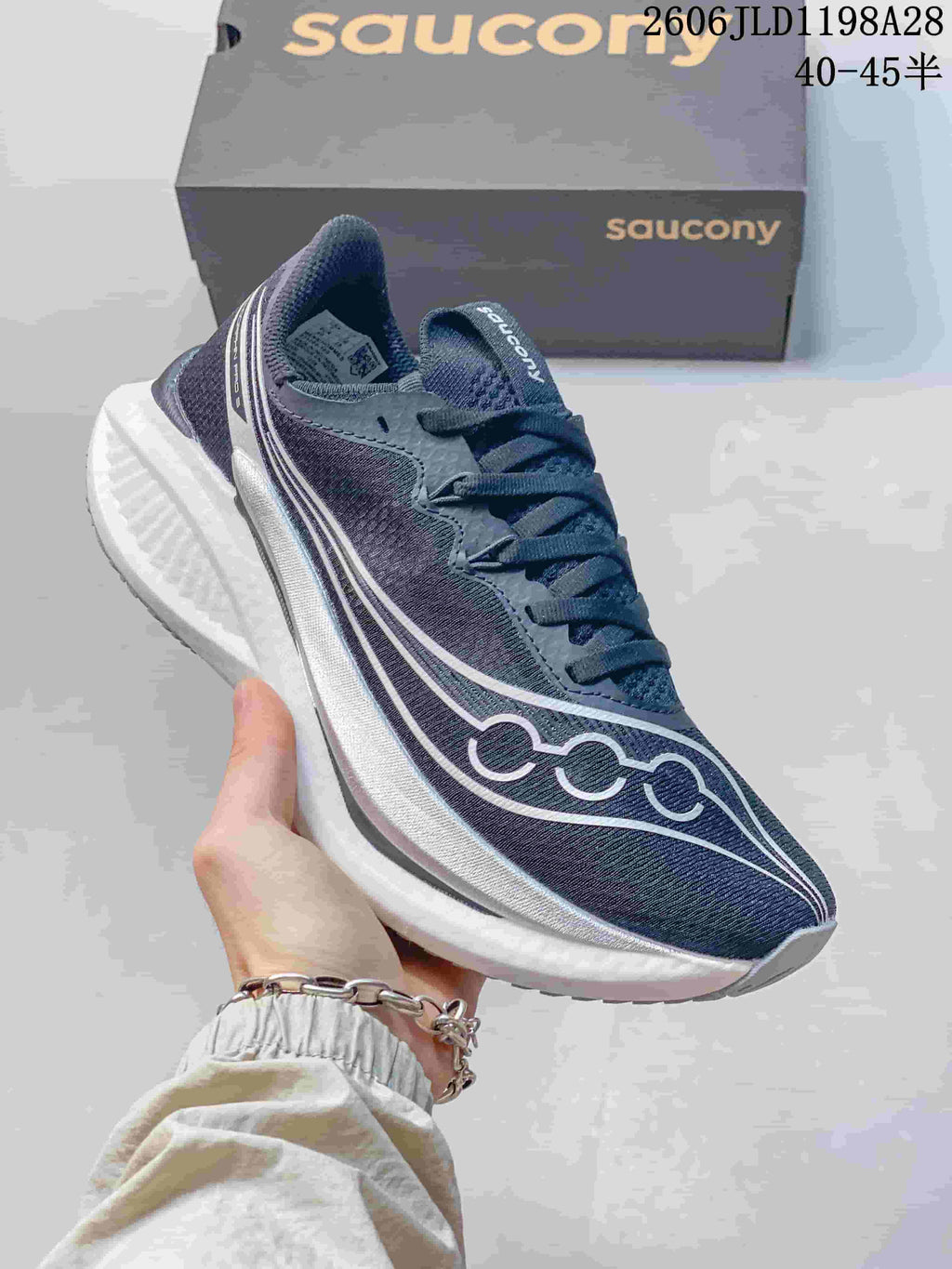 Saucony Endorphin Speed 5 Running Shoes Navy Gray