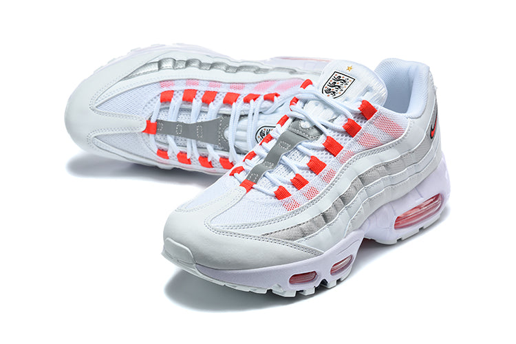 Nike Air Max 95 TT Sneakers, White, Silver and Red
