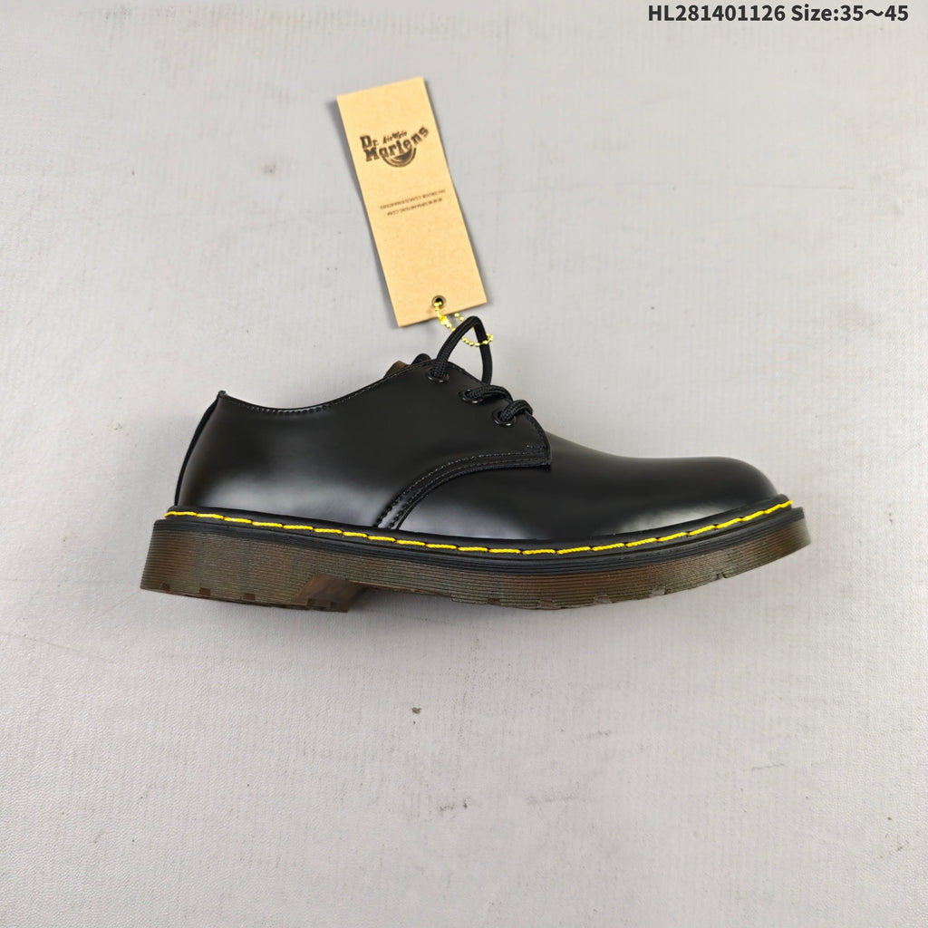 Dr. Martens 1460 Smooth Black Platform Lace-Up Shoes