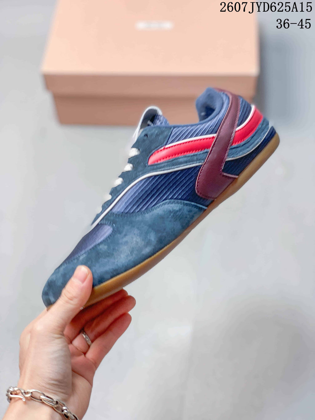 Miu Miu Gymnasium Low-Top Sneakers Navy Red 2607JYD625A15