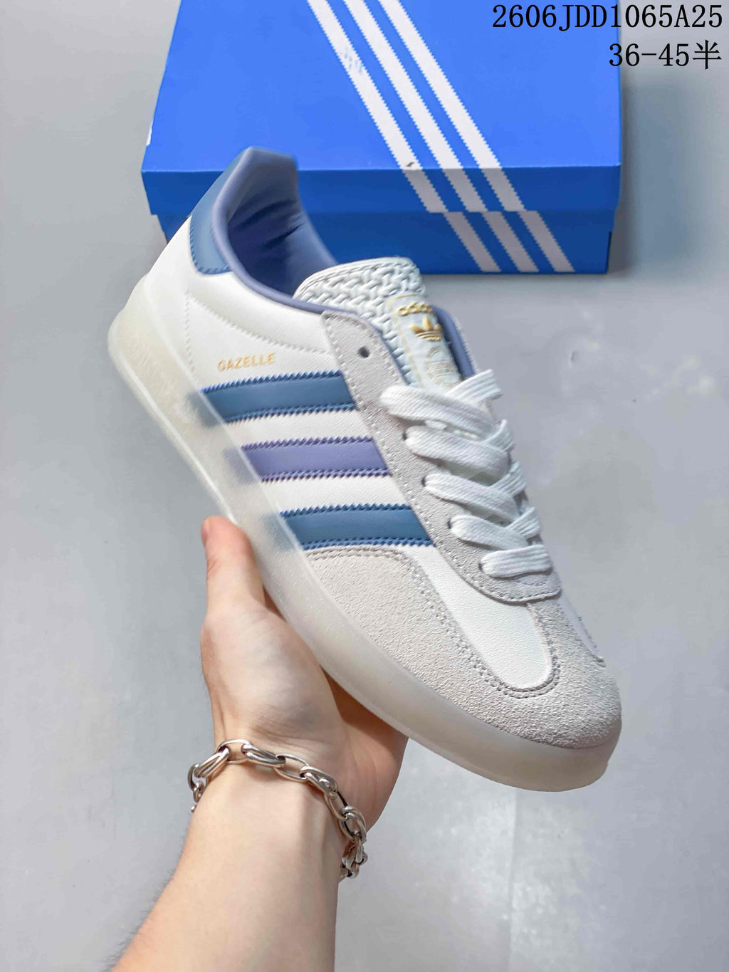 adidas Gazelle Sneakers White Blue 612050TIT
