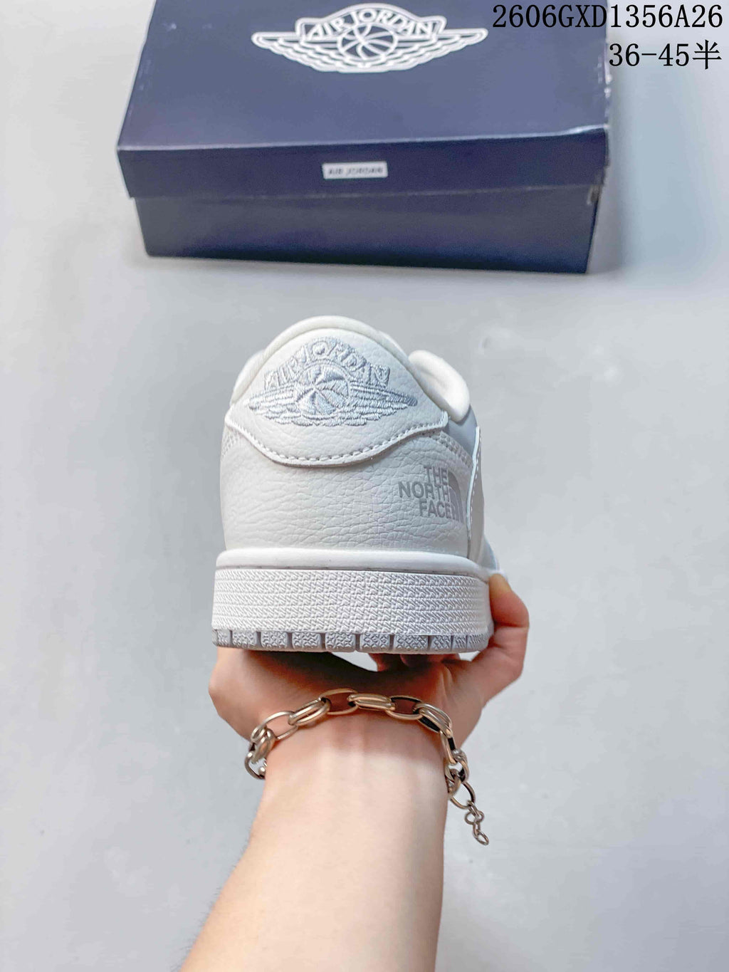 Jordan Low-Top Sneakers in White and Light Grey