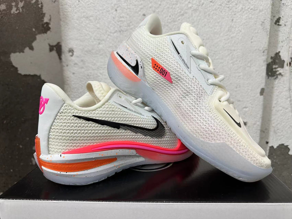 Nike GT Cut Basketball Shoes in White and Peach