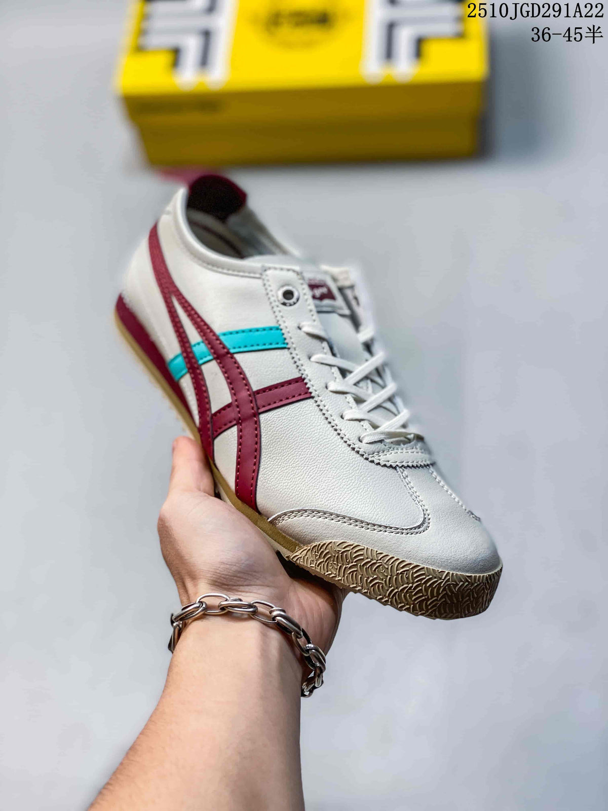 Onitsuka Tiger Sneakers White Burgundy Turquoise 2510JGD291A22