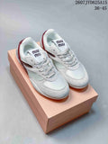 Miu Miu Gymnasium Low-Top Sneakers in White and Burgundy