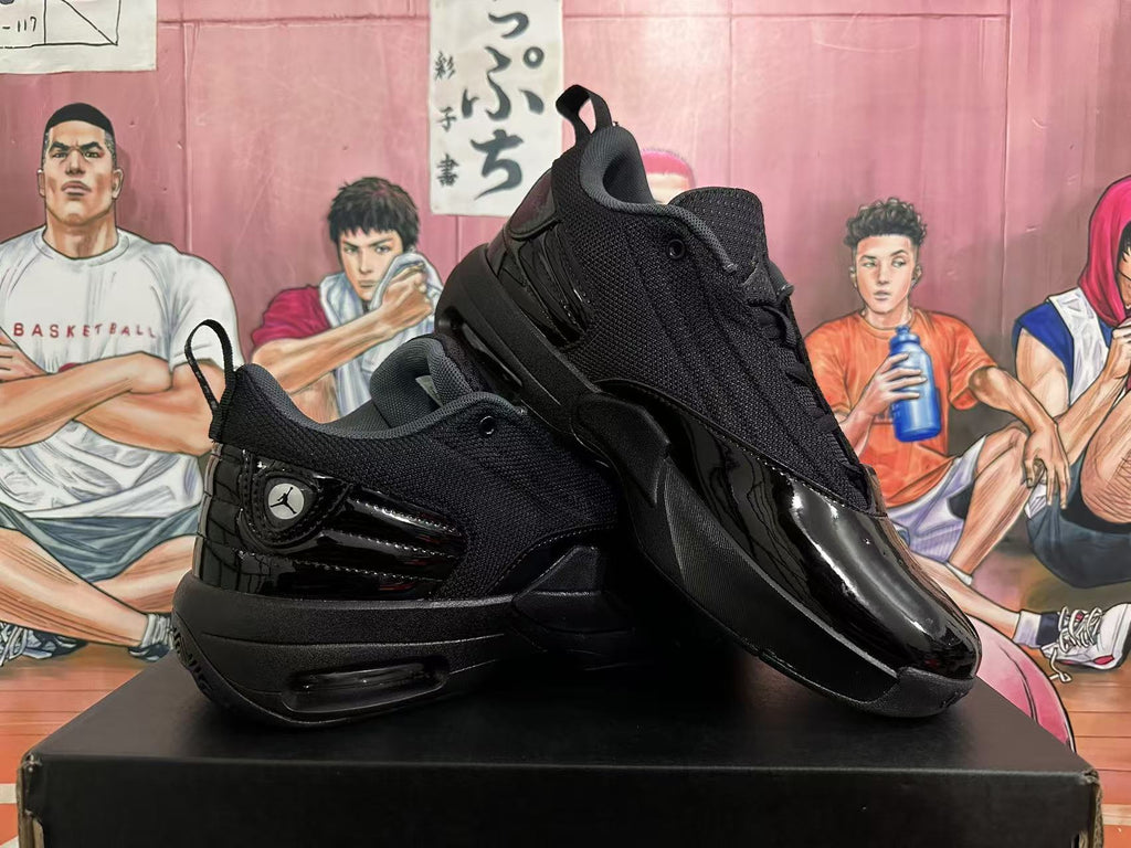 Jordan Black Warrior Basketball Sneakers, Black