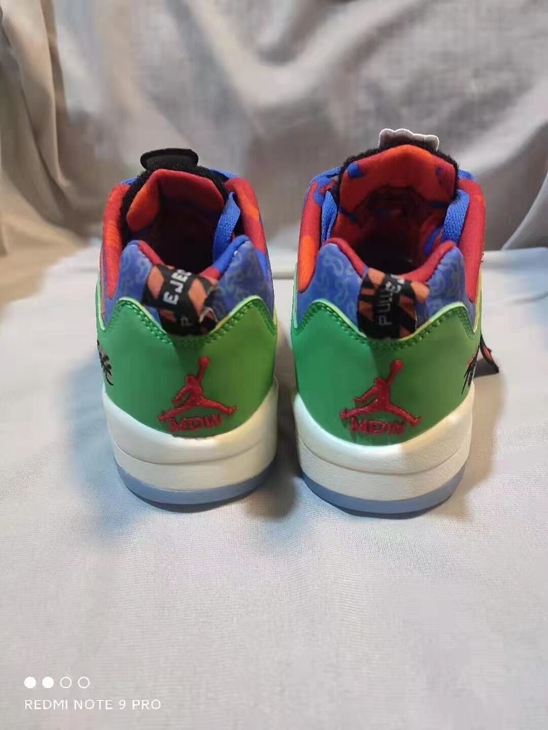 Jordan 5 Freestyle Sneakers in Blue, Orange and Green