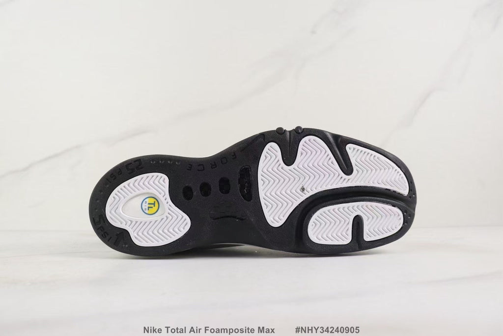 Nike Total Air Foamposite Max White and Black Sneakers