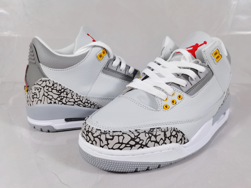 Jordan Air Jordan 3 Retro White Grey Orange Sneakers