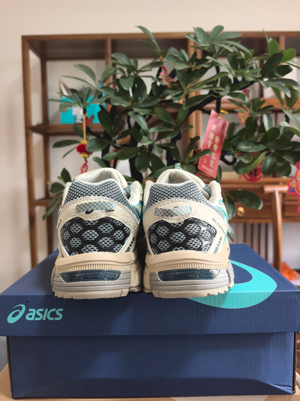 ASICS K4 Sneakers in Gray, Cream and Teal