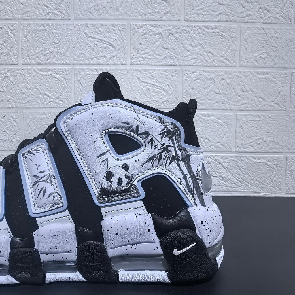 Nike Air More Uptempo Panda Black and White Sneakers