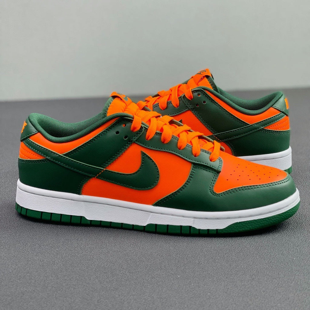 Nike Dunk Low Miami Hurricanes Green and Orange DD1391-300