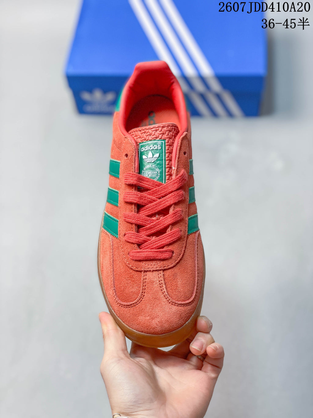 adidas Gazelle Sneakers Coral Green Gum Sole