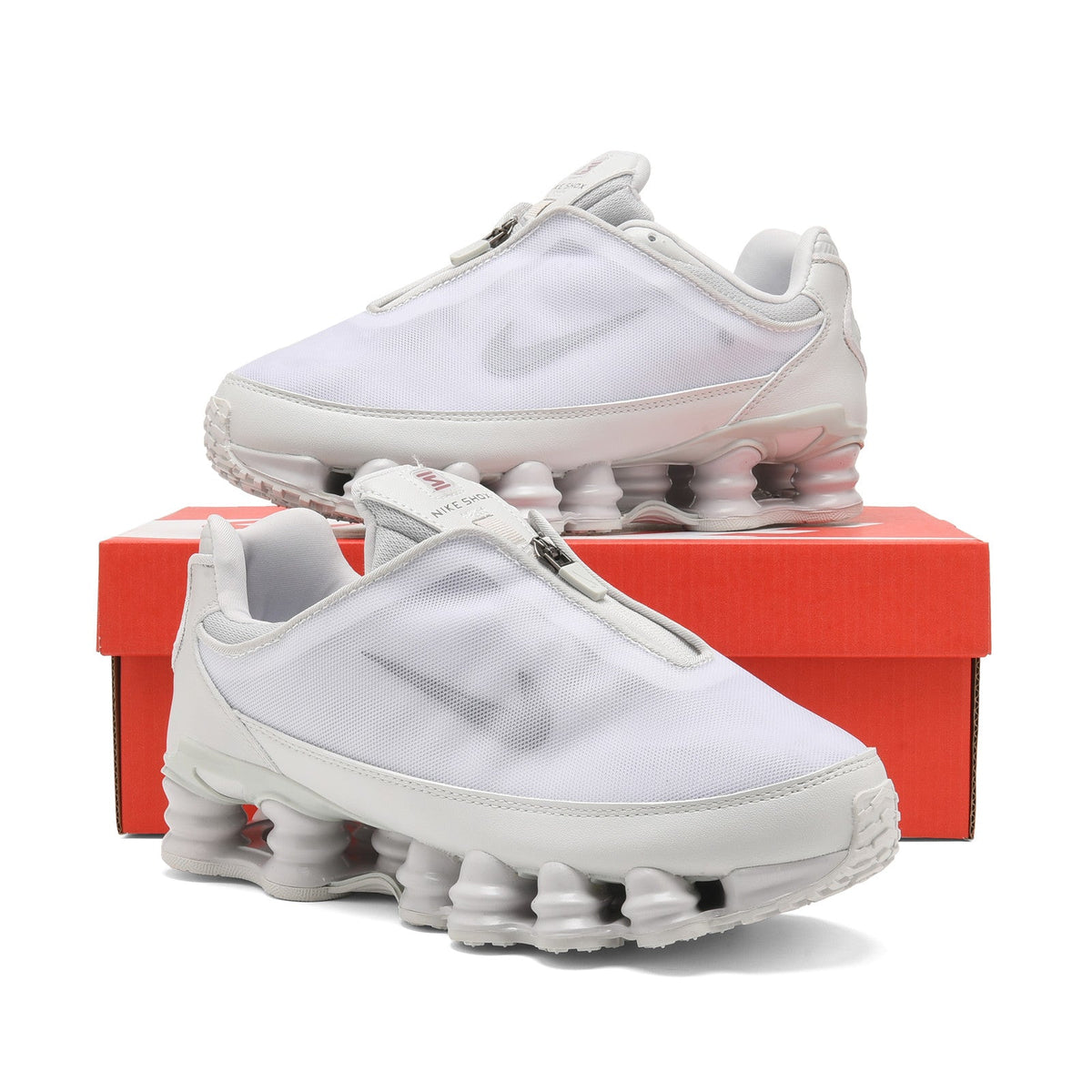 Nike Shox TL White and Grey Sneakers