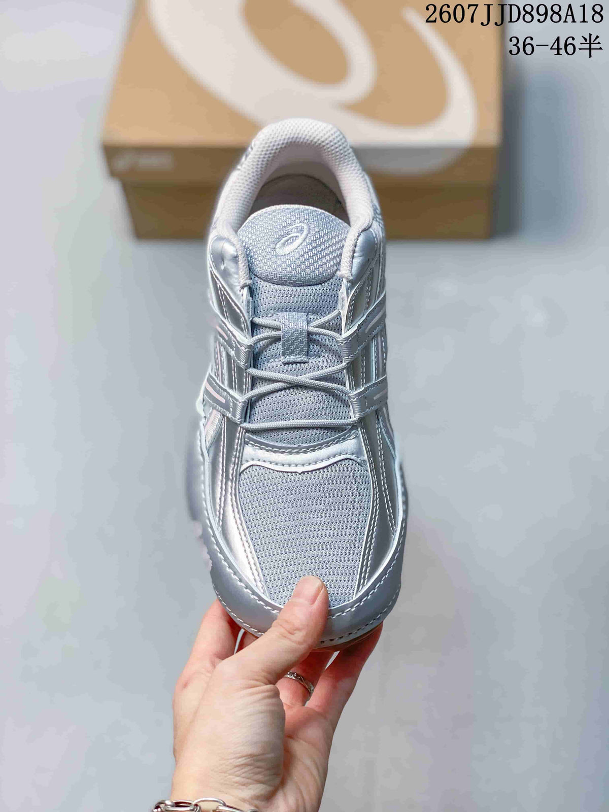 ASICS Hypersync Silver Mesh Retro Running Sneakers 2607JJD898A18