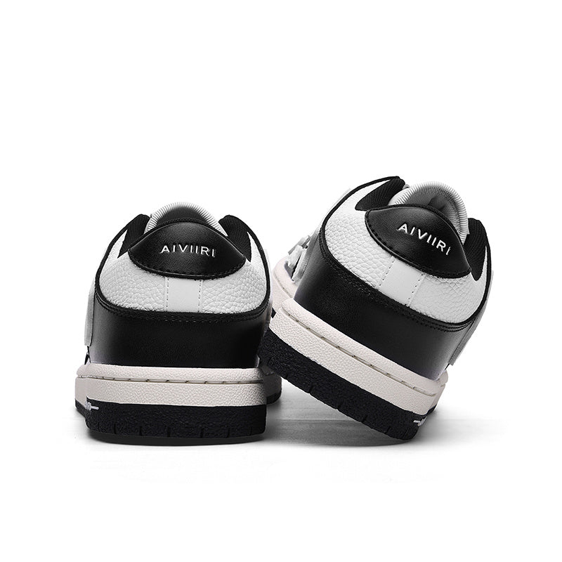 AIVIIRI MFS003-004 Black and White Low-Top Sneakers