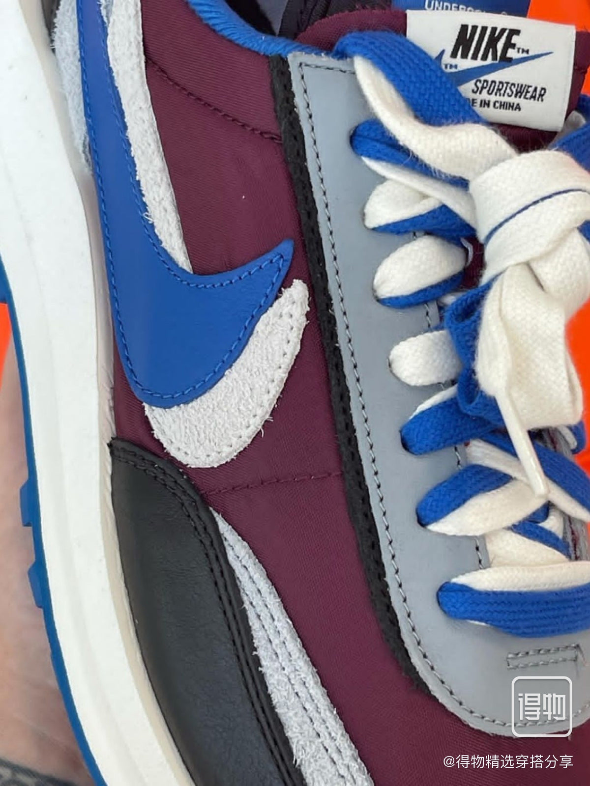 Nike LDWaffle sacai x UNDERCOVER Burgundy Blue DJ4877-600