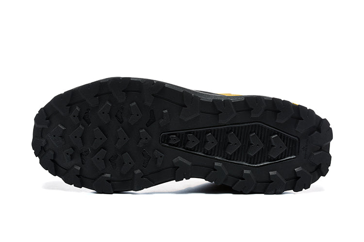 The North Face Yellow and Black Low-Top Trail Sneakers