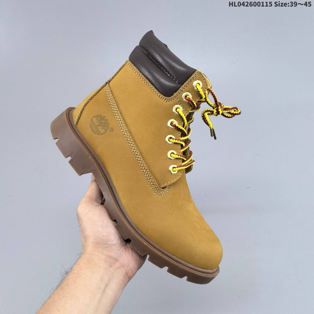 Timberland 6-Inch Style Lace-Up Boots, Wheat and Brown