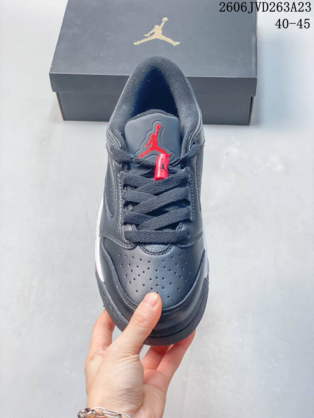 Jordan Sixty Plus Low Sneakers, Gray/White/Red, IH2047-101