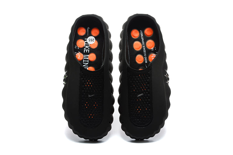 Nike Mind 001 Mules Black and Orange