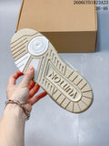 Louis Vuitton Trainer Low-Top Sneakers in White and Beige