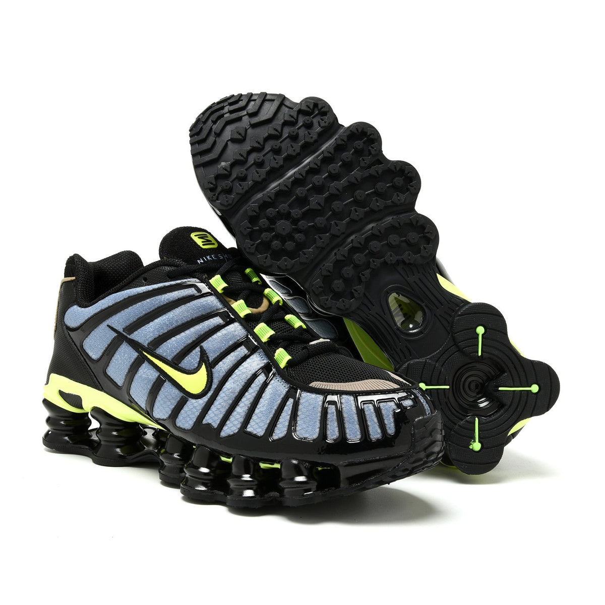 Nike Shox TL Black and Volt Sneakers