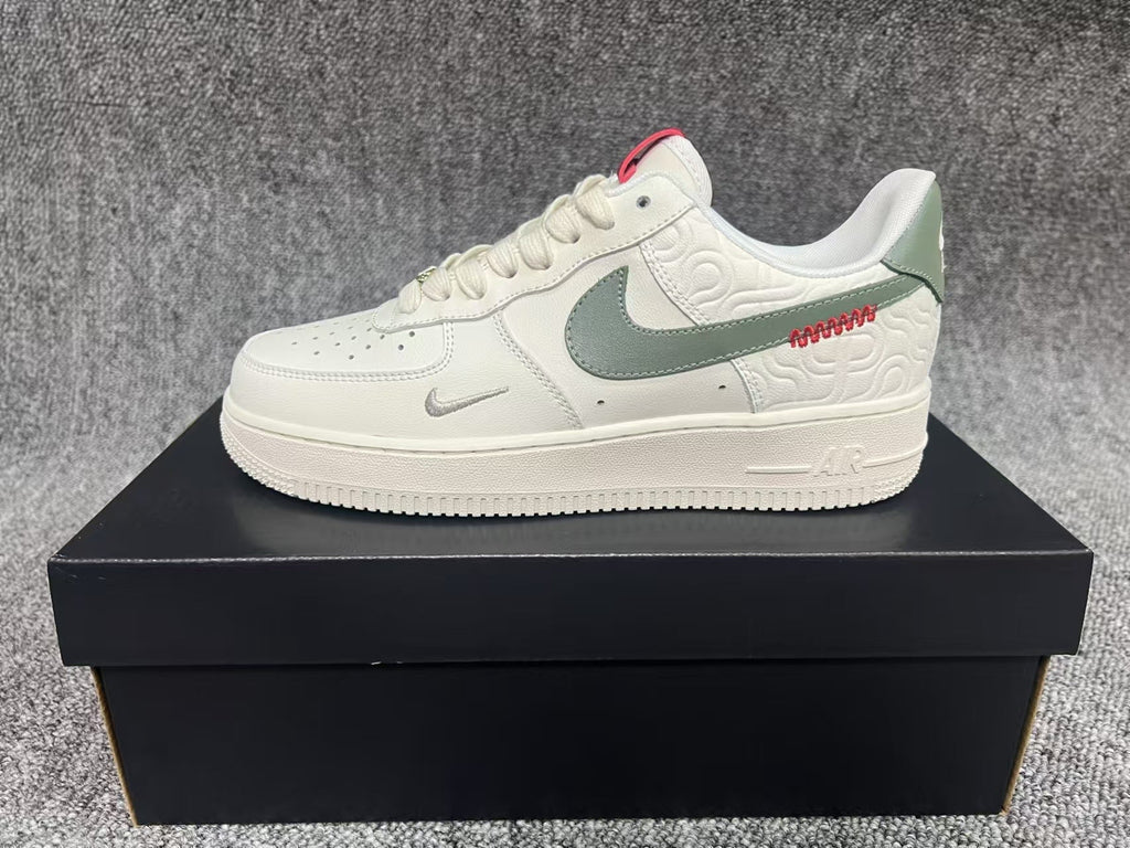 Nike Air Force 1 Low HV5979-130 White and Green Sneakers