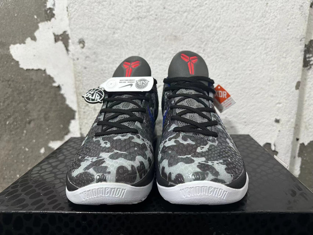 Nike Kobe 6 Protro Basketball Shoes, Gray Camo and Blue