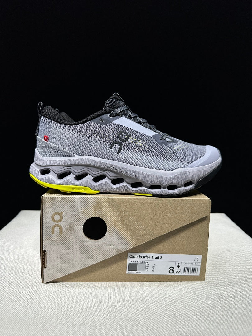 On Cloudsurfer Trail 2 Trail Running Shoes, Carbon Grey